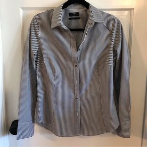 J Crew 365 Curvy Striped Button Down